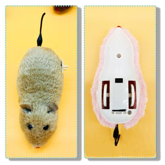 Wind-Up Mouse Cat Toy Realistic Furry Mouse Interactive Pet Toy Funny Moving Mouse for Chasing And Pouncing Play Stimulates Indoor Hunting Instincts
