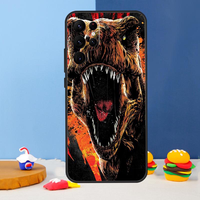 Jurassic Dinosaur World Phone Case For Samsung Galaxy S25 S24 Ultra S9 S10 S20 S22 S21 S23 Plus S24 FE Cover Coque