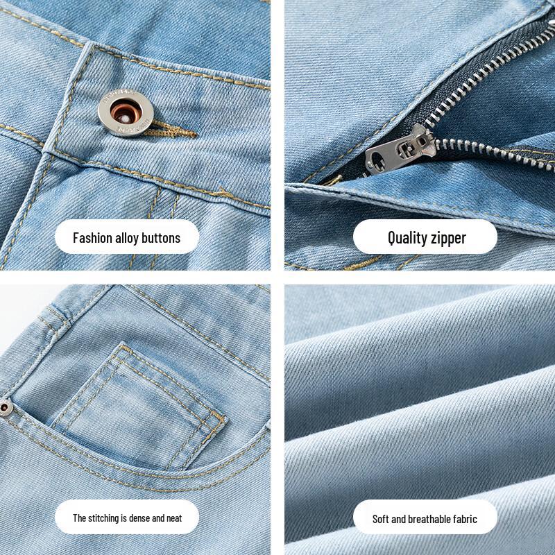 JEANSWEST Men's Slim Straight Gradient Denim Jeans