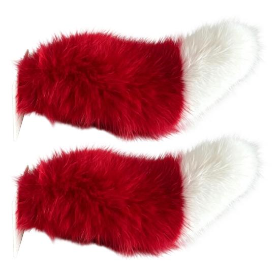 Electric Wagging Tail for Car USB Rechargeable Fox Tail Decoration with Remote Control
