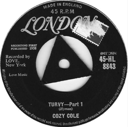 

7inch Record COZY COLE - Turvy 45HL8843 London Records 1958 UK Jazz Used