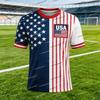 2026 USA Flagge Emblem T-Shirt Herren T-Shirt Amerikanisches Fußballtrikot T-Shirts Für Herren Mode Herrenbekleidung USA Trikot Fan Trikot