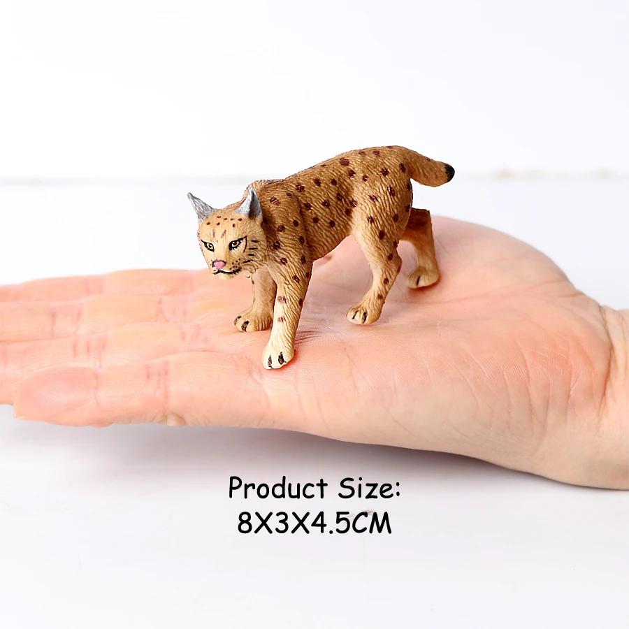Figurina Leopardo Animali Giocattolo Figure Ocelot Pantera Ghepardo Giungla Animali Selvatici Figure Action Figure Giocattoli di Plastica Regali per Bambini