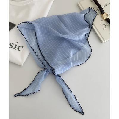 Halstuch Süße Tupfen Stirnband Turban Koreanisch Frisch Kleiner Schal Dünn Gestreift Dreieckig Dünner Stil Mode Haarband Mädchen