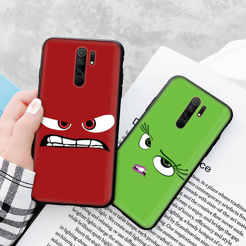 Schwarze Hülle für Xiaomi Redmi 13C Note 9 iPhone XR 7 8 14 15 11 12 13 X XS Pro Max Samsung A25 S23 S24 FE Ultra Plus aces Emoji