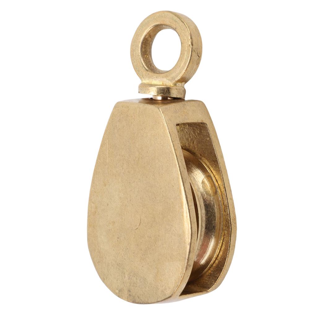 Flag Rope Pulley MPA371587 38mm 360 Degrees  Rotable Brass Flag Pole Rope Lifting Pulley for Boat Ship Yacht