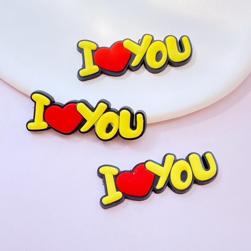 10Pcs New Cute Love Letter Series PVC Flexible Glue FlatBack DIY Scrapbook Embellishment Phone Craft Decoration