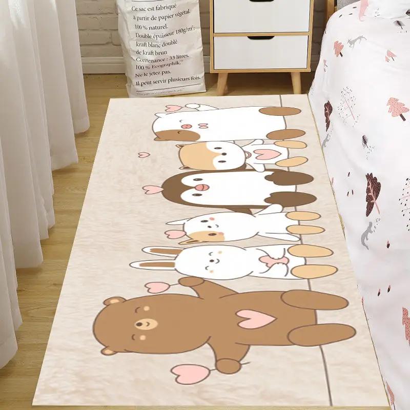 Rosa Teppich für Kinder Jungen Mädchen Cartoon Spiel Quadratische Teppiche Kindergarten Frühe Bildung Baby Krabbelmatte Heimdekor Teppich