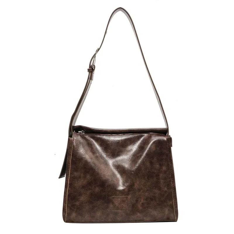 

Большая вместимость застежки-молнии PU женские сумки повседневные однотонные внутренние отделения сумки-шопперы швейные нитки горячая распродажа сумки для женщин