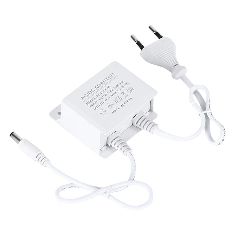 1 Stuk Waterdichte EU/VS Stekker Voedingsadapter DC12V 2A Voor CCTV Beveiligingscamera Oplader NVR DVR Ingang AC100V-240V