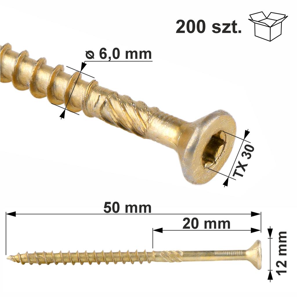WKCS-60050 Construction Screws (200)