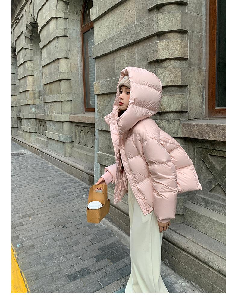 2024 new light luxury 90 white goose down, ultra-light thickened small short puff winter coat