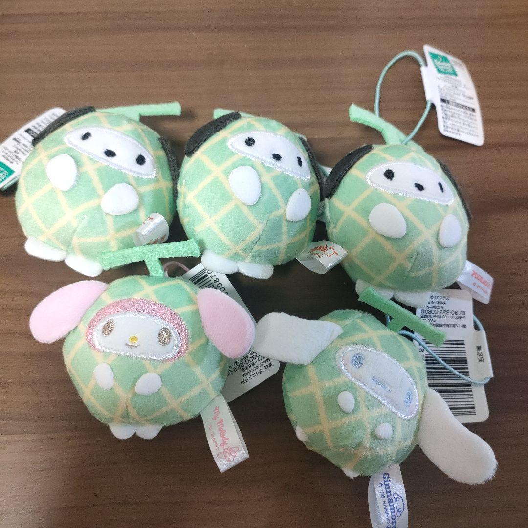 Sanrio Fruit Kigurumi Mascot Melon Cinnamon My Melody Pochacco