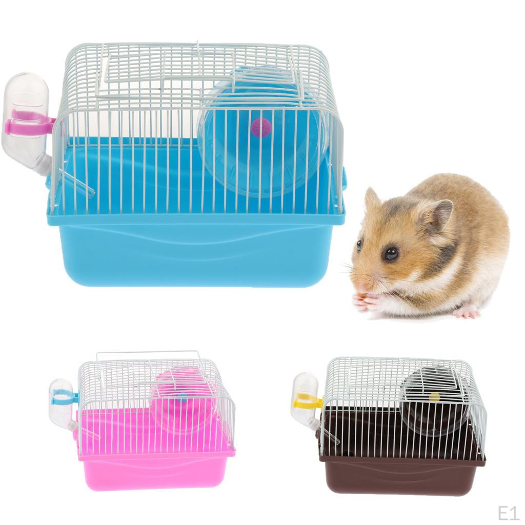 Hamster Gerbils Cage Transport Box With Running , Pink