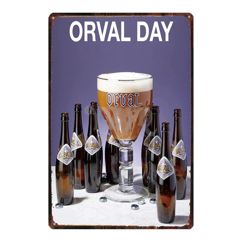 Orval Chimay Westmalle Chouffe Metal Tin Sign Vintage Plate For Bar Club Wall Pub Restaurant  Home Decor Iron Poster DU-3599A