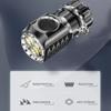 Mini 3*SST20 Powerful LED Flashlight USB Rechargeable 6 Modes Super Bright Waterproof Portable Pocket Torch for Camping Fishing
