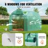 Walk-in Tunnel Greenhouse 9.58x6.43x6.23ft Galvanized Frame PE Cover Green