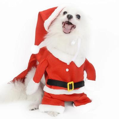 Cotton Cat Christmas Clothes Cute Cartoon Winter Warm Interesting Gift Cats Coat Jackets Creative Design Pet Products Supplies
