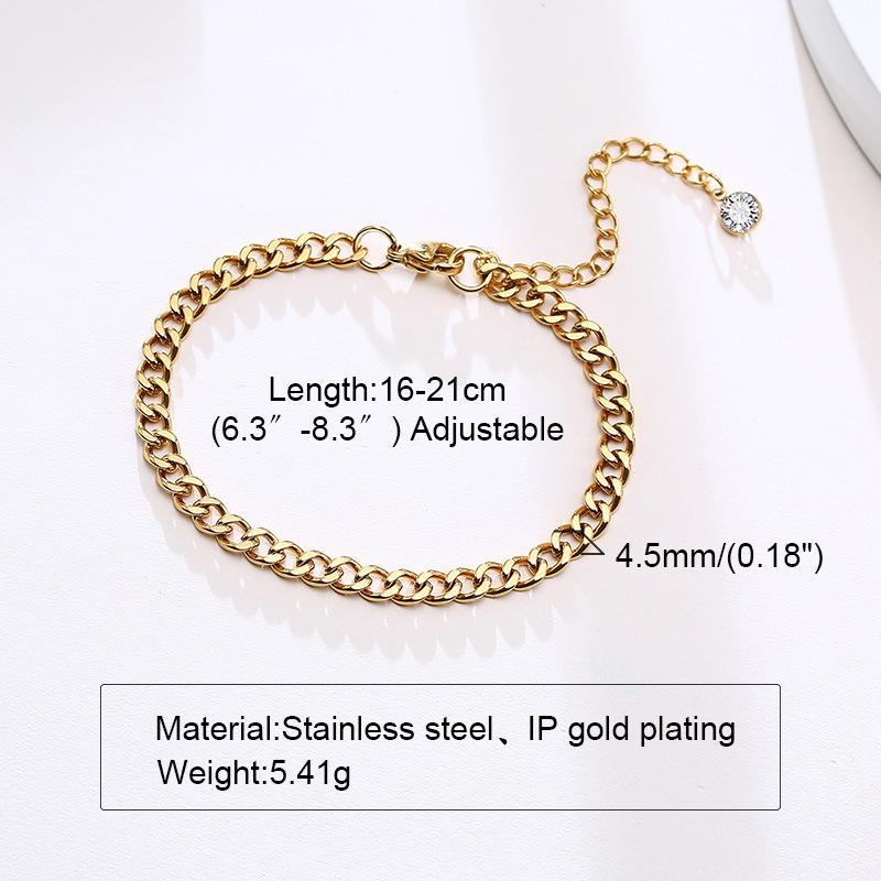 Stainless Steel Tree Of Life Butterfly Wheat Triangle Geometric 18K Gold Bracelet Titanium Steel Jewelry, Fashion