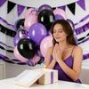 58pcs Pink and Purple Themed Balloon Set 10-inch Black Metal Purple and Purple Pink Latex Balloons Birthday Party Decoration