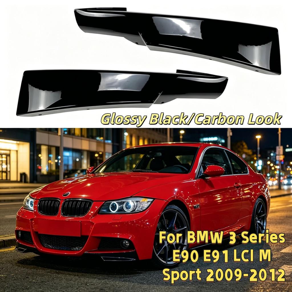 Do BMW serii 3 E90 E91 LCI M Sport 2009-2012 Para Przedni Splitter Wargi Dyfuzor Spoiler Zestaw Body Kit Pokrywy Części