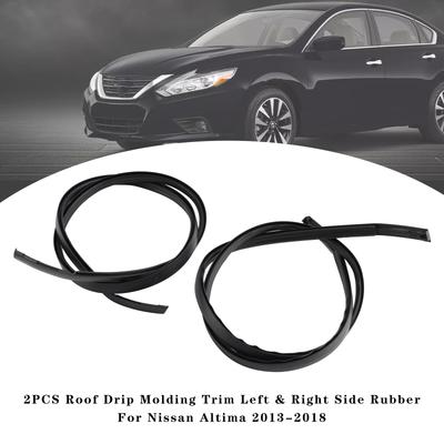 2 PIÈCES Moulure de Gouttière de Toit Garniture Côté Gauche et Droit Caoutchouc Pour Nissan Altima 2013-2018