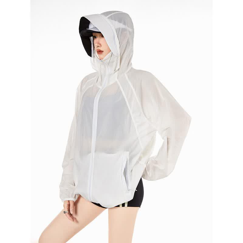 ICH MODE Women s Lightweight Hooded Sun Protection Jacket M