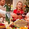 Pacote com 3 Tampas de Garrafa de Vinho de Natal, 3 Cores de Decorações para Garrafa de Vinho Sacos de Garrafa de Papai Noel com Cordão Decoração de Festa de Natal (27 x 13 cm)