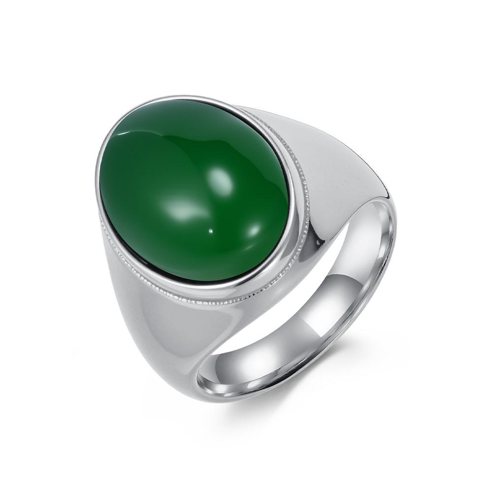 

Мужское кольцо с тигровым глазом, полированная полоса из нержавеющей стали, гладкий овальный камень-кабошон, современные минималистичные украшения для него 12#