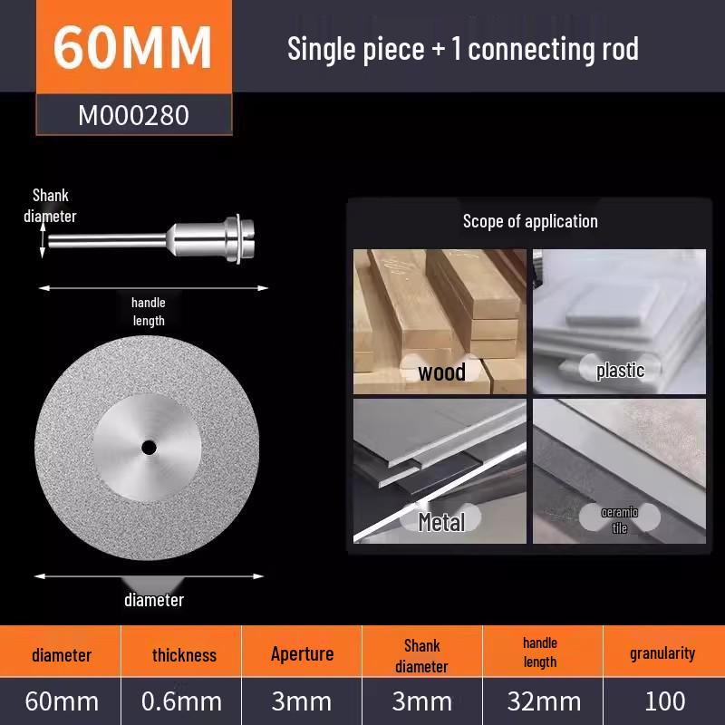 Carborundum Grinder Cutting Disc: Small Saw Blade for Caulking, Glass, Jade, and Polishing.