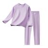 Autumn Kids Basic Pajamas Sets Soild Cotton Warm Toddler Boys Girls Sleepwear Suit Long Sleeve Homewear Children Clothing