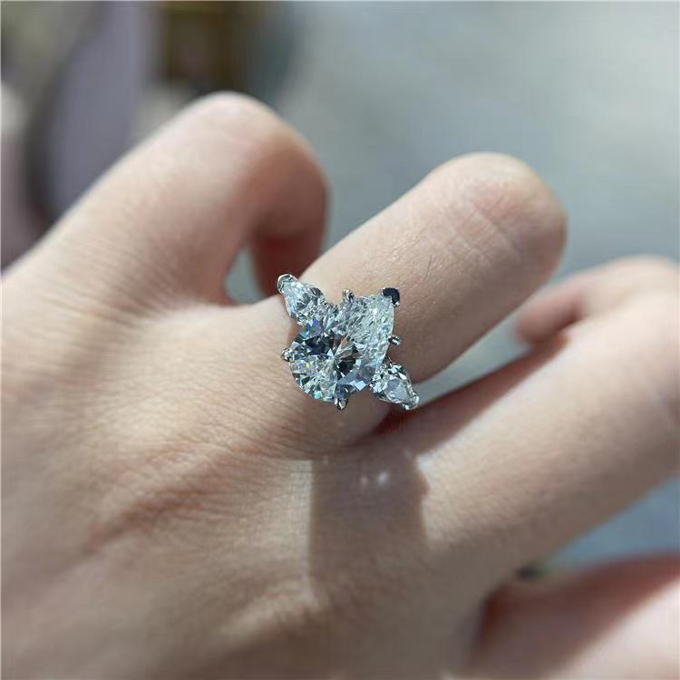 Eleganter Tropfenförmiger Diamantring für Damen – Stilvoll, Farbecht, Nischen-Design