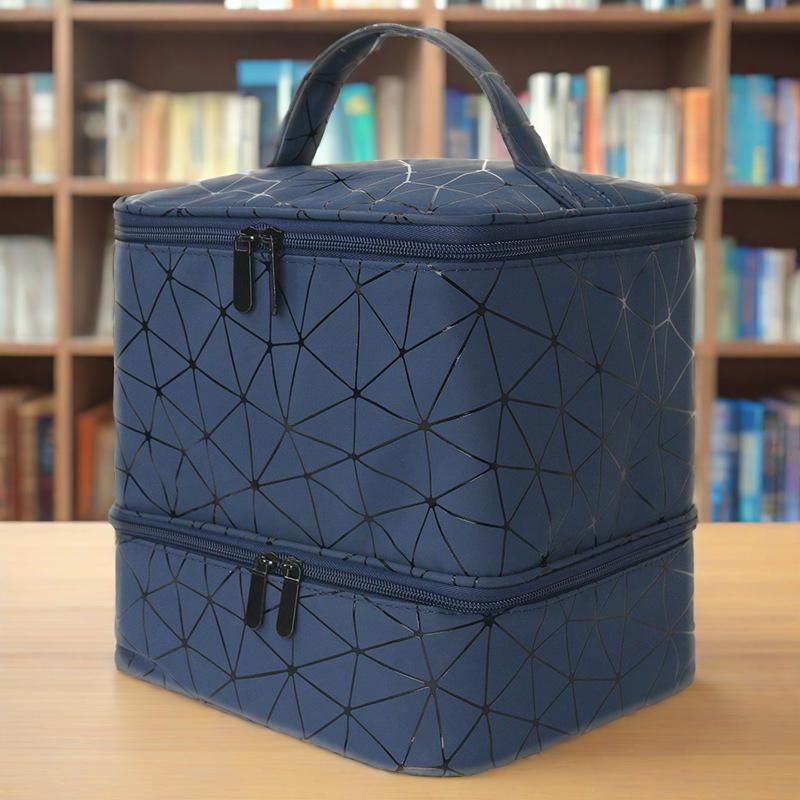 Large-capacity cosmetic bag PVC portable female bag nail polish storage bag