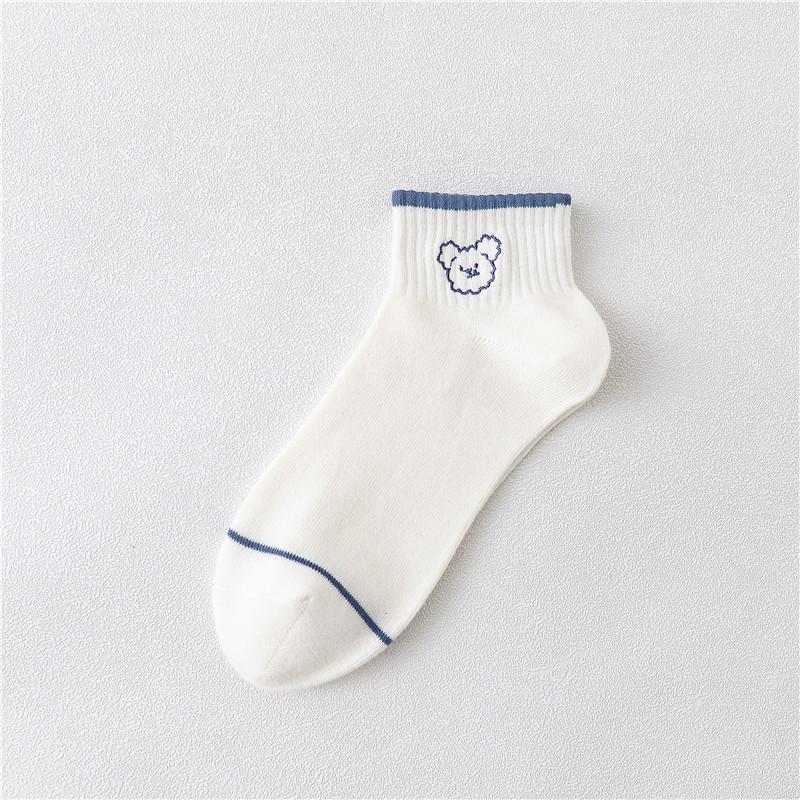 Womens Ankle Socks Bear Fun Novelty Pattern Soft Cotton Socks Low Cut Athletic Casual Cute Socks