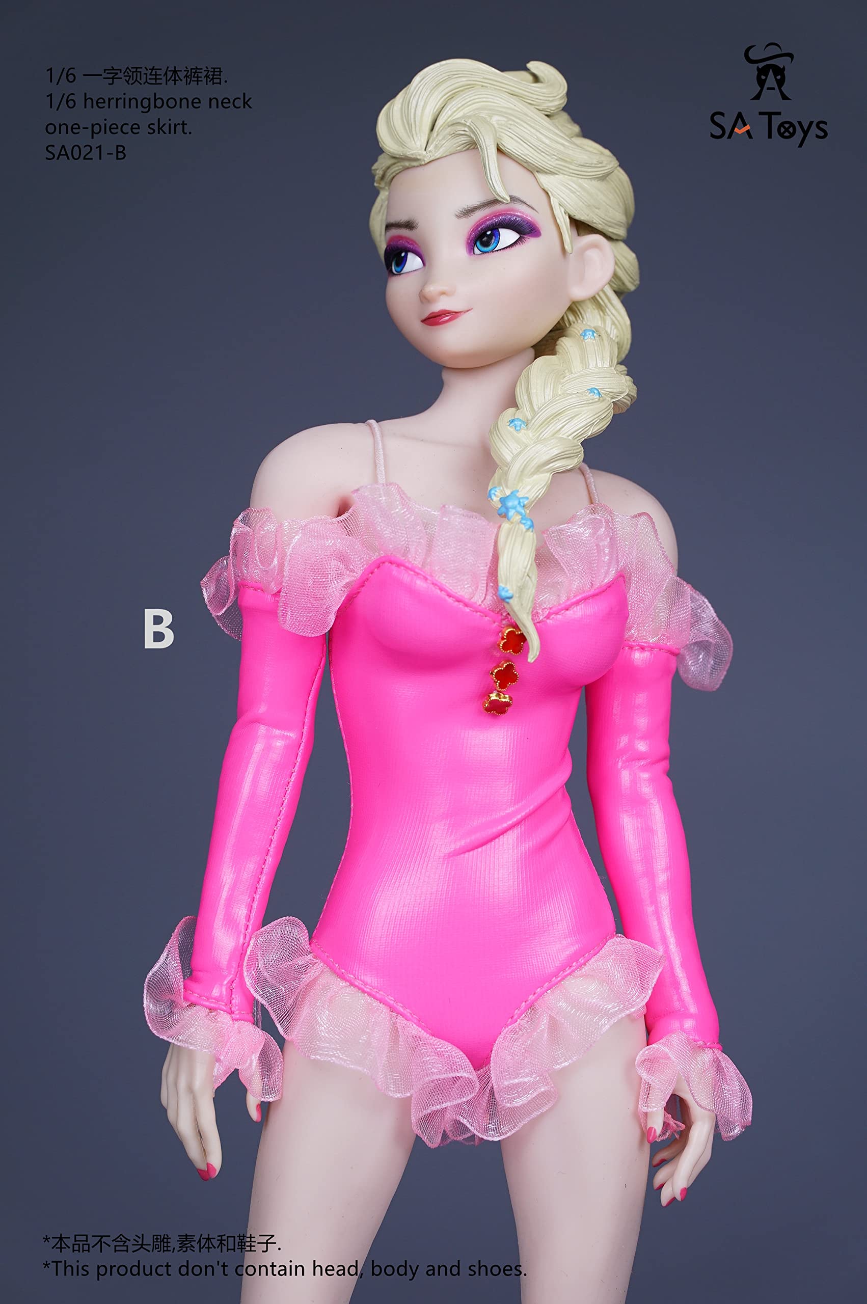 

Масштабная фигурка SA Toys SA021B Модная сексуальная цельная цветная юбка с брюками Красивая одежда Голова и обувь Не [TOYBARJAPAN] 1/6 Женская (Тело,
