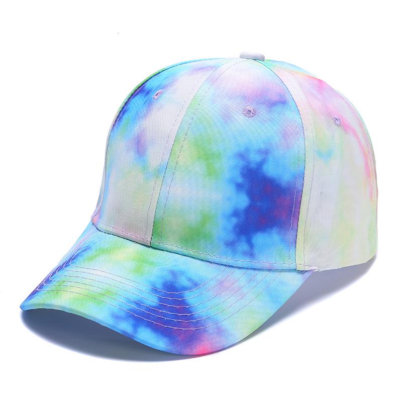 Summer Fashion Baseball Cap Ponytail Hat Colorful Tie-dye Cap Outdoor Sports Cap Sunscreen Sun Visor Casual Cap