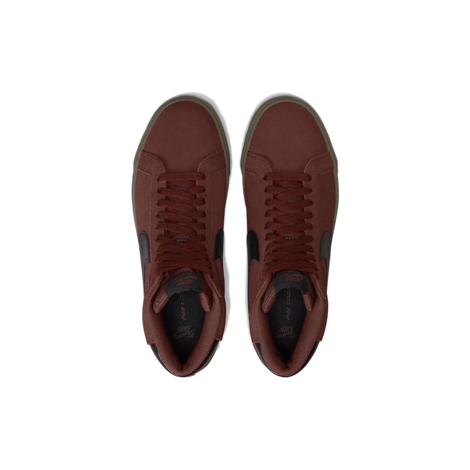 Кроссовки унисекс Nike Zoom Blazer Mid SB Oxen Brown темно-коричневые черные 864349-204 — фото 4