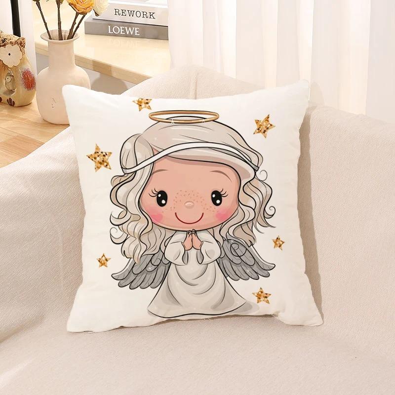 Süßes Mädchen Kleine Prinzessin Bedruckter Kissenbezug Kinderspiel Kinderzimmer Wohnzimmer Sofakissenbezug Heimdeko Geschenk