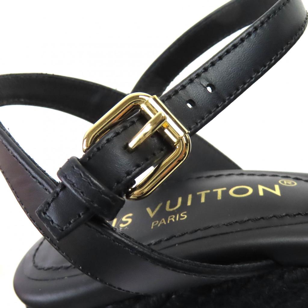 Ausgezeichnete LOUIS VUITTON Sandalen Knöchelriemen Espadrilles mit Keilabsatz 36.5 Gebraucht