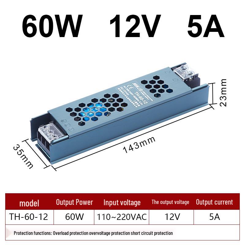 Mingwei Linear Transformer 220V To 24V Power Supply for 12V LED Light Strip