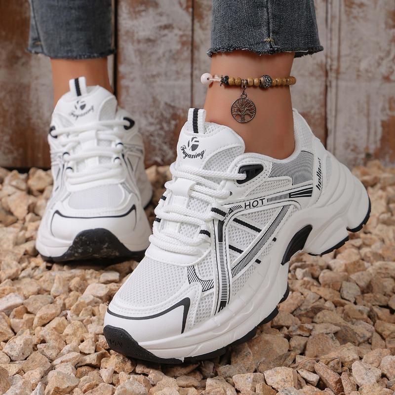 

Мода 2025 Новые Женские Кроссовки Модная Платформа На Шнуровке Повседневная Спортивная Обувь Удобная Обувь для Бега Женская Вулканизированная Обувь Женская Обувь 42