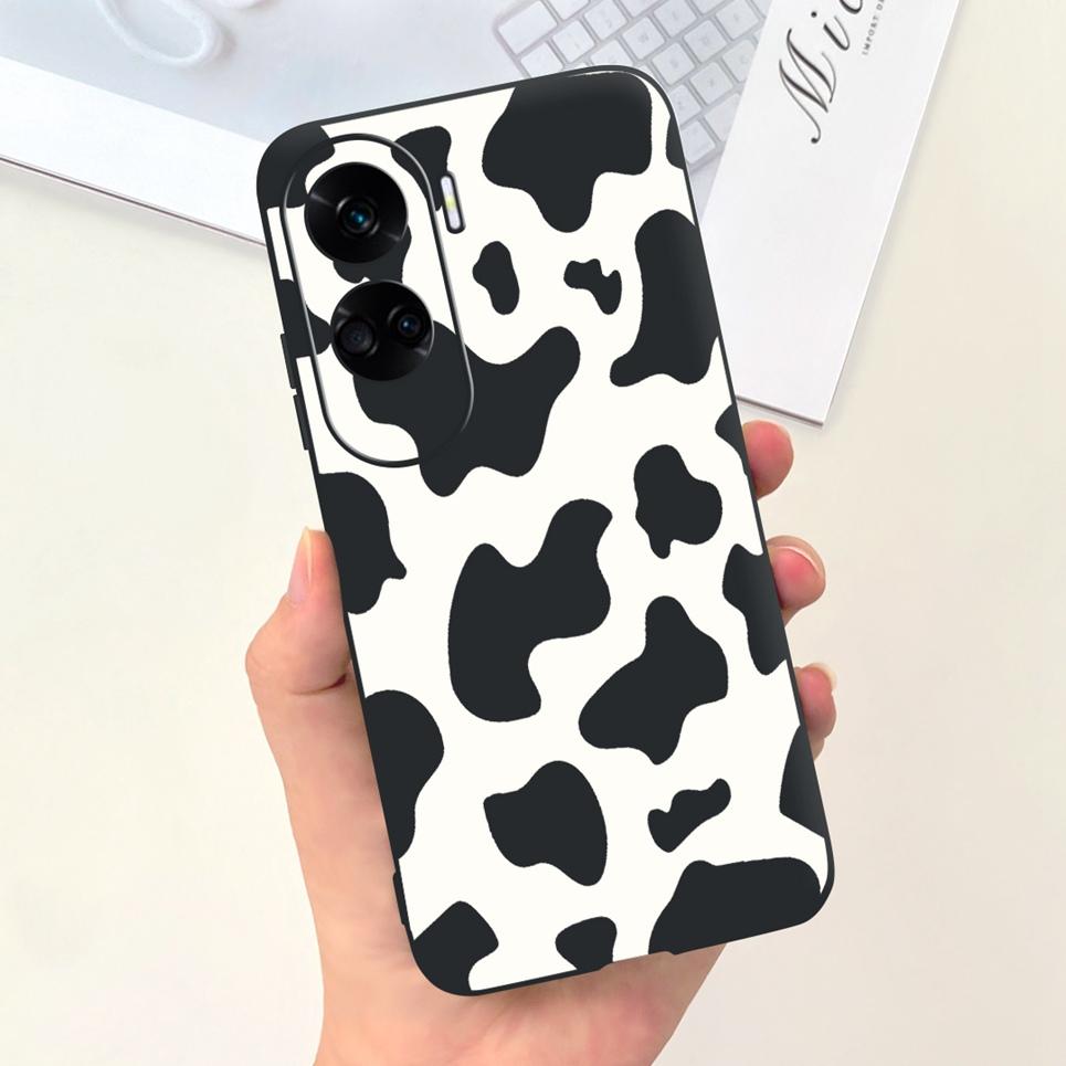 For Funda Honor 90 Lite Case Honor 100 Pro Honor100 5G Back Cover Astronaue Cow Pattern Etui Soft Silicone Huawei Honor90 Lite