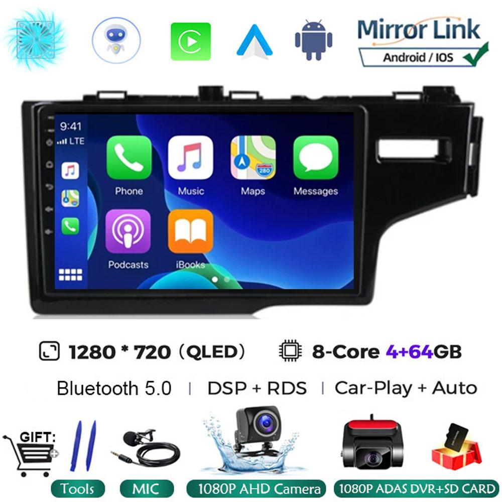 9'' Android 14 Car Radio for Honda Fit Jazz 2013 2014 2016 2018 GPS Navigation Stereo Multimedia Video Player Screen Head Unit