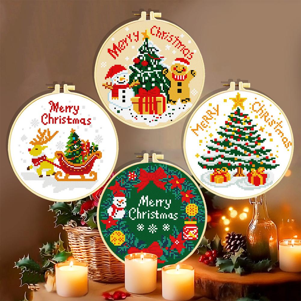 Animal Printed Cross Stitch Kit DIY 11CT Embroidery Craft Set Home Decor