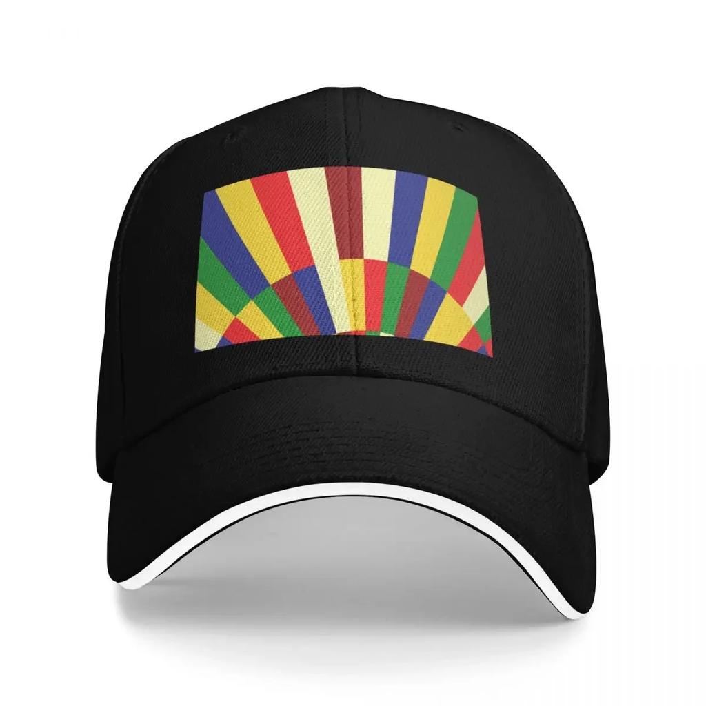 Mid-Century 60s 70s Retro Rainbow Sun Baseball Cap Golf Fishing Cap Snap Back Hat Tea Women's Beach Outlet Unisex's