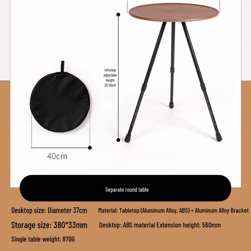 JunKaiWei Portable Folding Outdoor Round Picnic Table