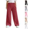 Kinder Mode Farbe Plüsch Lässige Hose für Herbst und Winter, Lockerer Schnitt Warm und Bequem