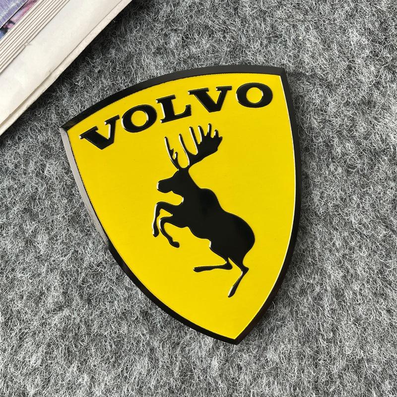 3D kovový štít s losem Kreativní emblém na auto Dekorační nálepky na karoserii Pro Volvo XC60 XC90 S60 S90 V60 XC40 V50 S80 Autopříslušenství
