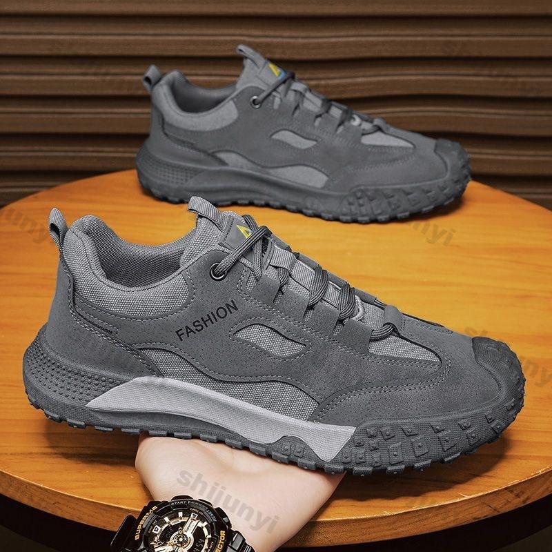 Fashion Men Shoes 2025 Spring Autumn New Breathable Mesh Non Slip Casual Sport Shoes Fashion Comfortable Lace-up Sewing Running Shoes