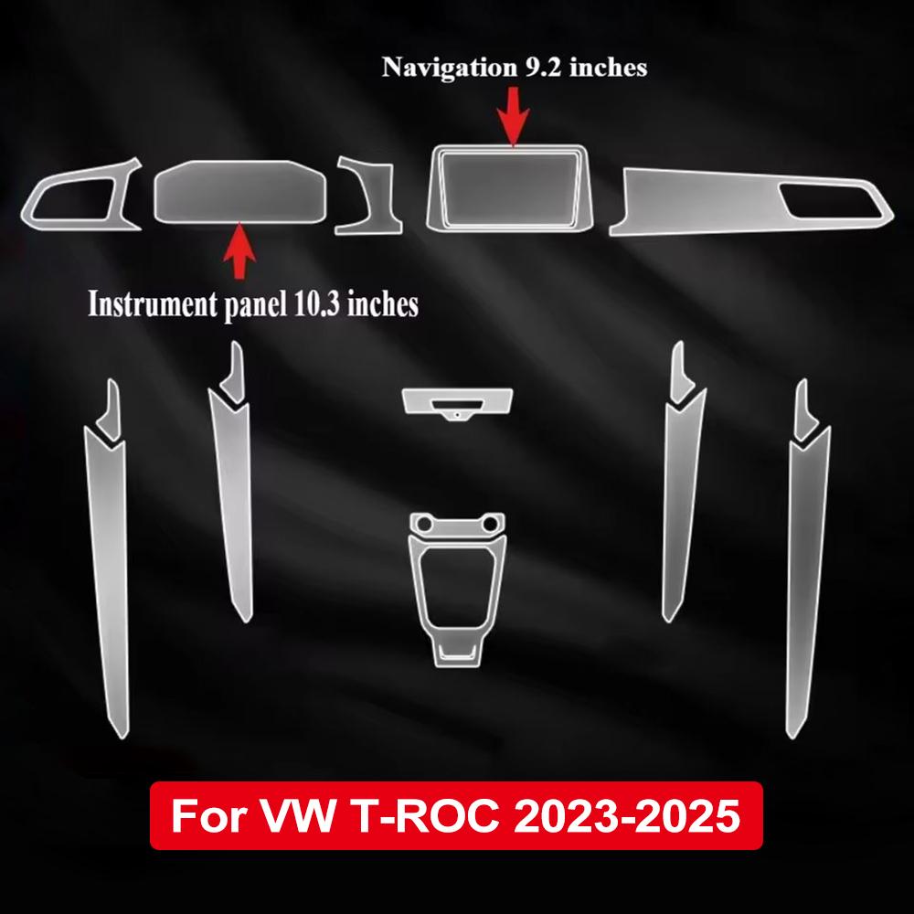 

TUP Protection Film for VW T-Roc 2026 2026 2026 Pre Cut Transparent PPF Navigation Gear Panel Center Console Cover Accessories Left Hand Drive